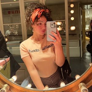 Alice + Olivia Cotton T shirt Embroidered opposites attract